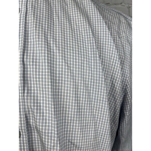 Charles Tyrwhitt Dress Shirt Mens 16 1/2-35 Slim Fit Blue,White Plaid Non-Iron - Picture 5 of 6